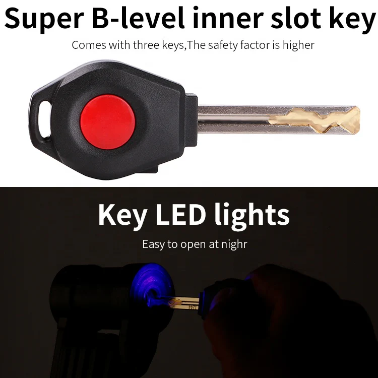 Heavy Duty Alloy Steel Foldable Scooter Lock with Mounting Bracket - Solar Scooters - Image 3